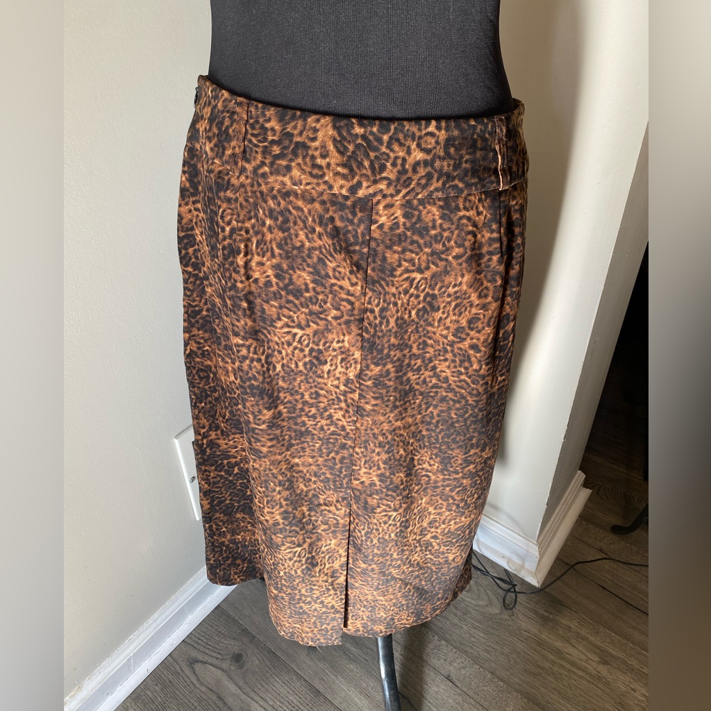 Harve Benard Animal Print Straight Skirt, Size 10